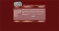 Desktop Screenshot of kalhofer-bagger.de